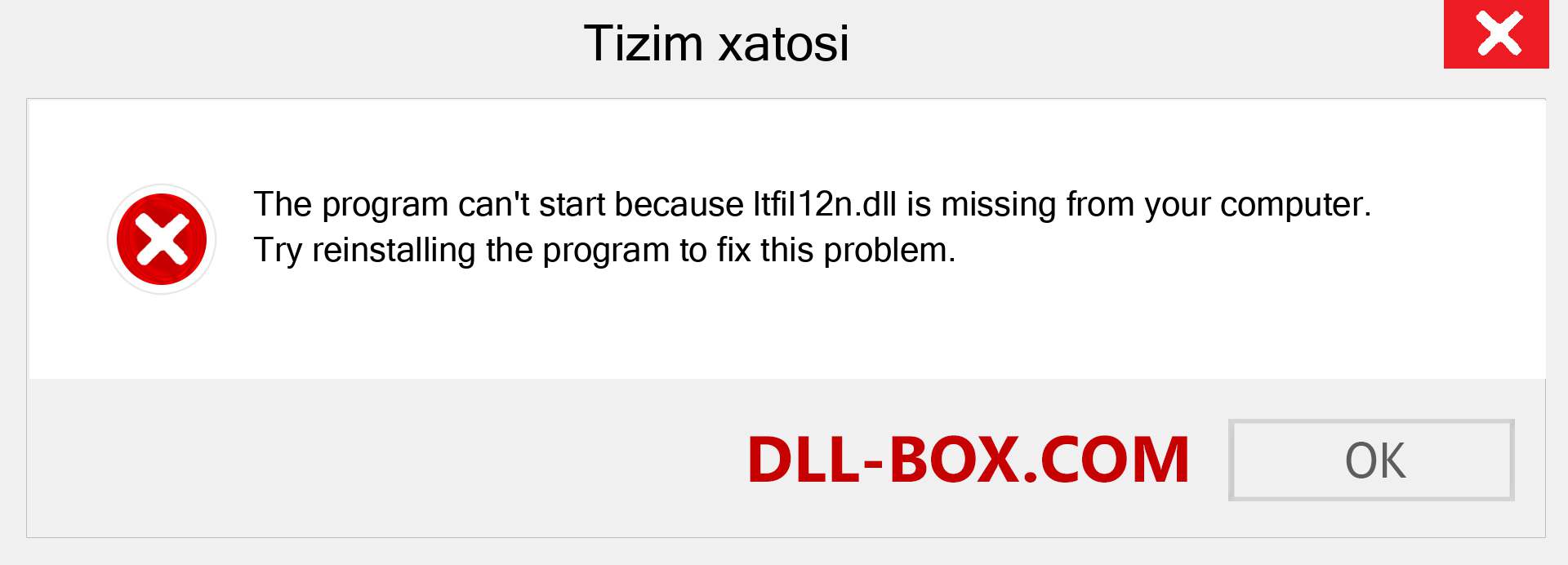 ltfil12n.dll fayli yo'qolganmi?. Windows 7, 8, 10 uchun yuklab olish - Windowsda ltfil12n dll etishmayotgan xatoni tuzating, rasmlar, rasmlar